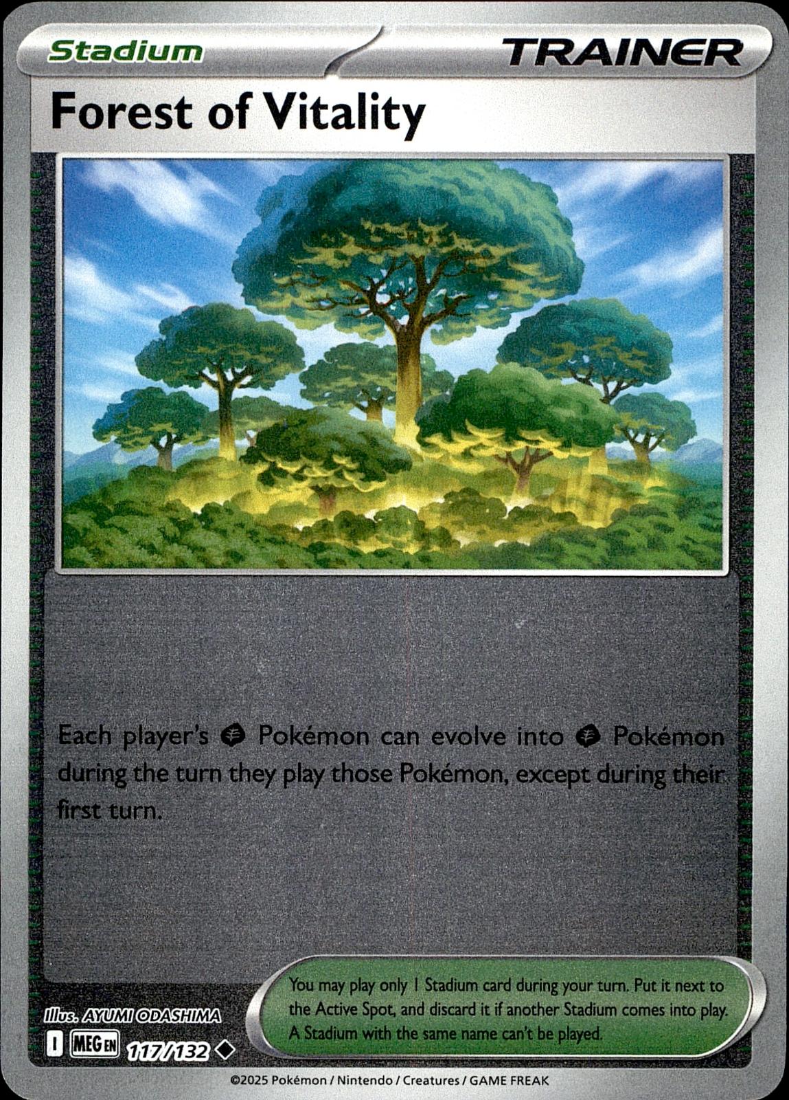 POKEMON FOREST OF VITALITY 188/217 ASCENDED HEROES  REVERSE HOLO LP