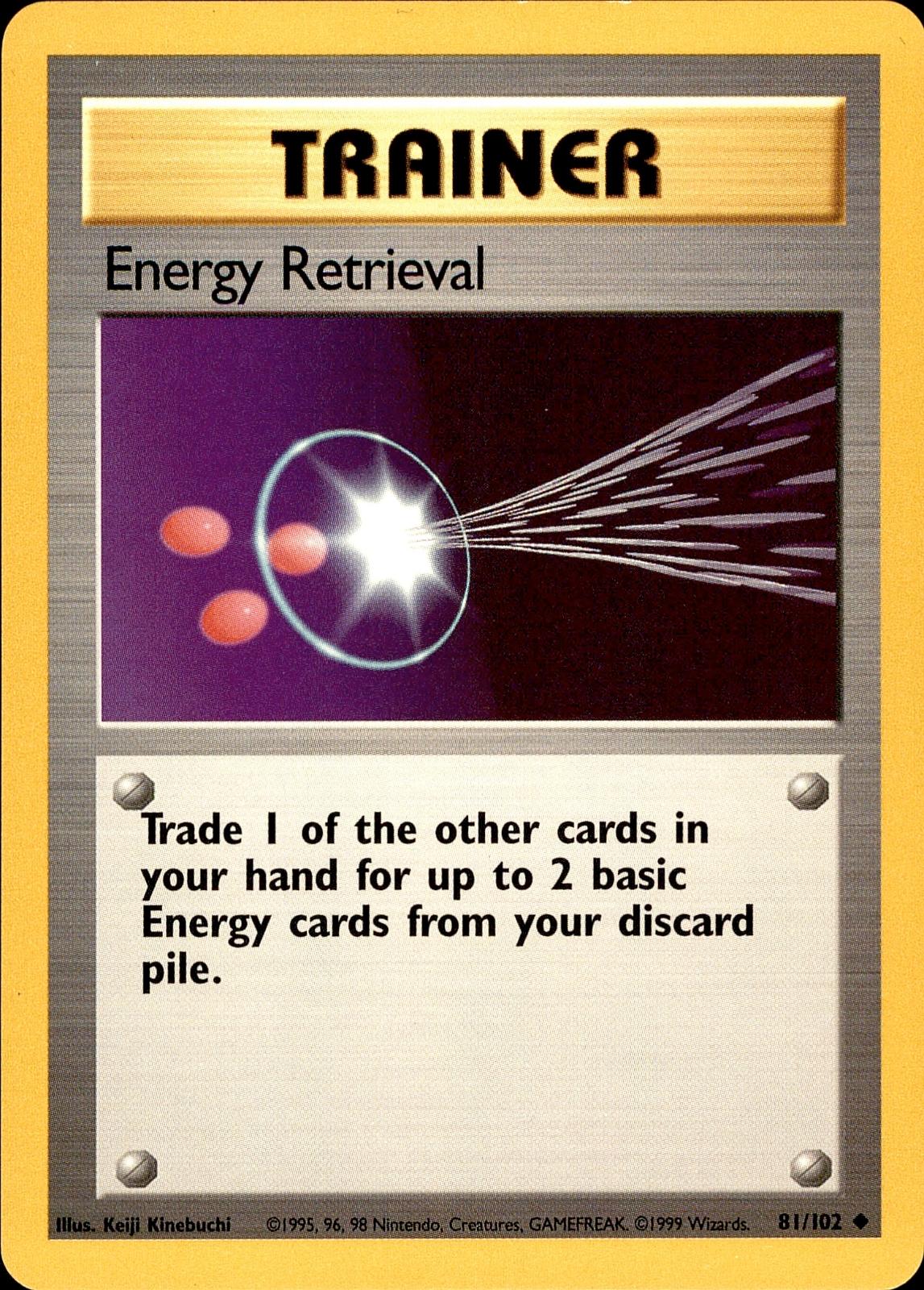 POKEMON ENERGY RETRIEVAL 81 BASE SET Unlimited 102  LP