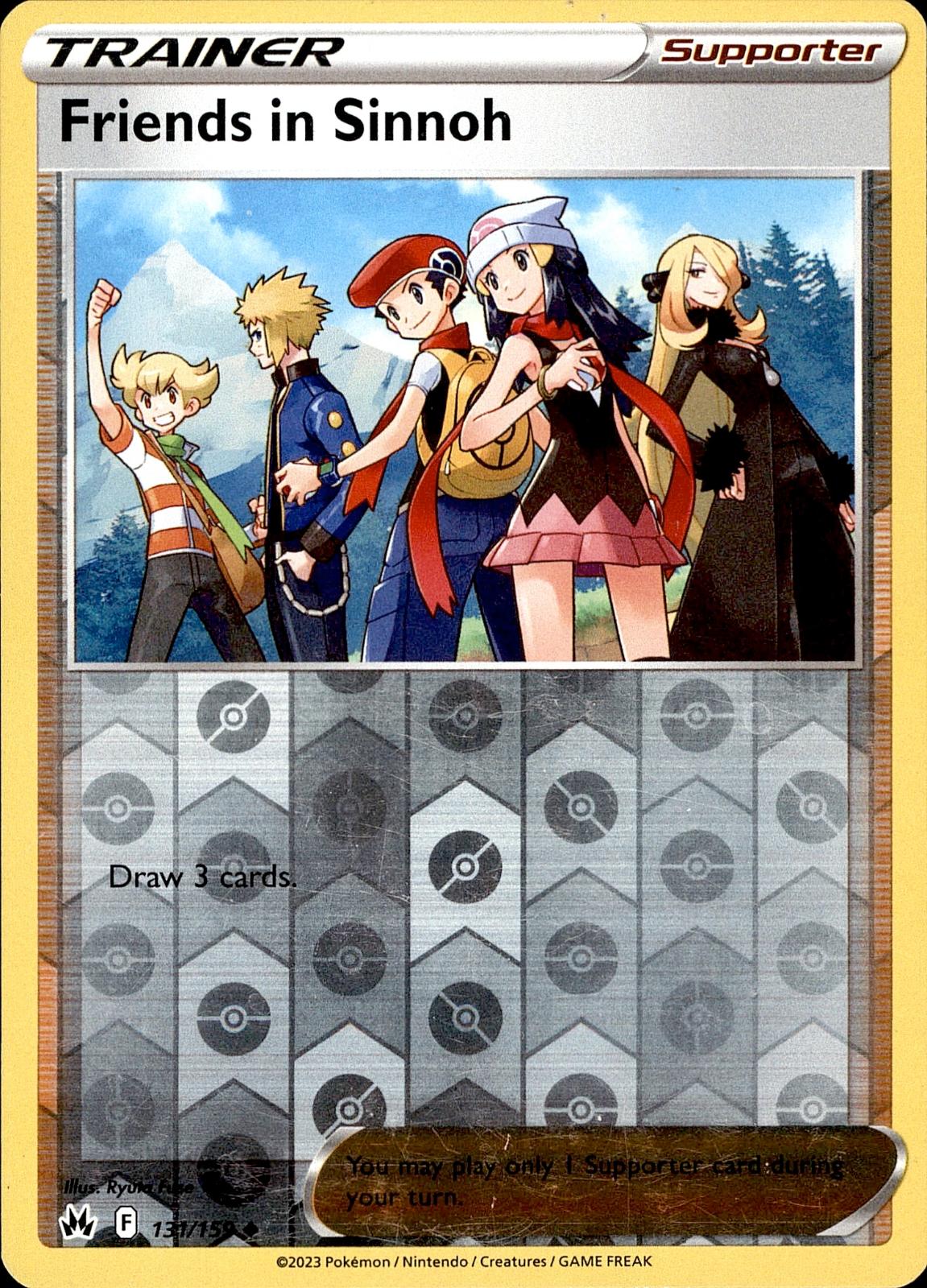 POKEMON FRIENDS IN SINNOH 131 CROWN ZENITH 159  REVERSE HOLO LP
