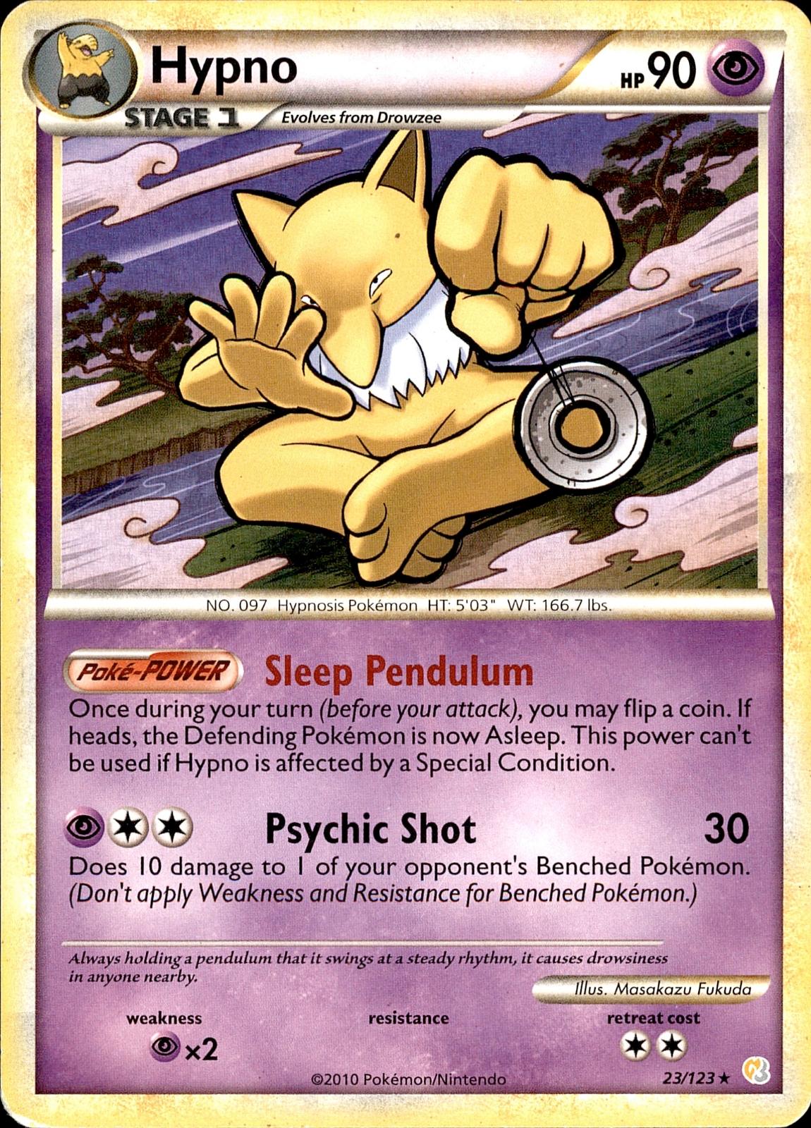 POKEMON HYPNO 23 HEARTGOLD & SOULSILVER 123  LP