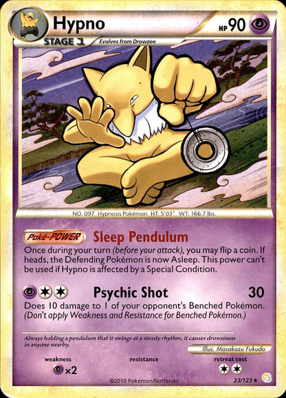 POKEMON HYPNO 23 HEARTGOLD & SOULSILVER 123  LP