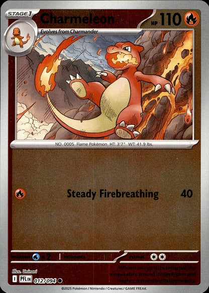 POKEMON CHARMELEON 012 PHANTASMAL FLAMES 094  REVERSE HOLO LP
