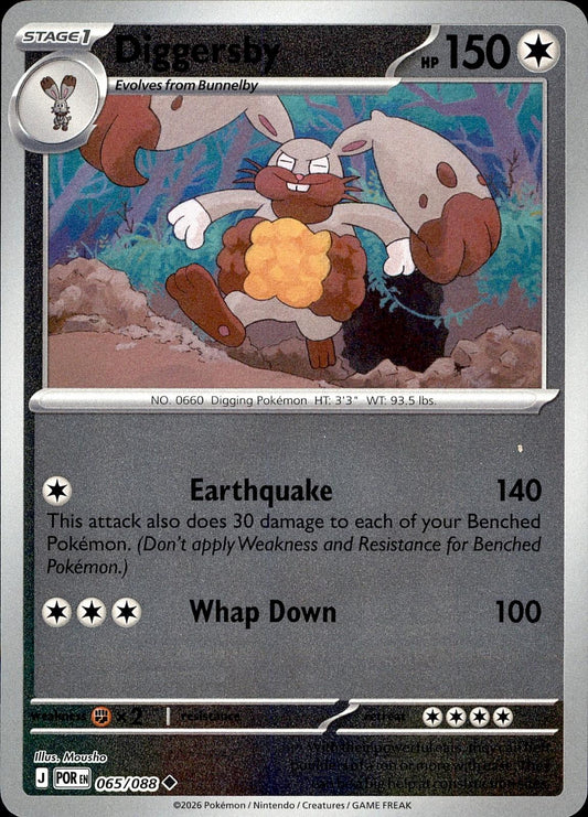 POKEMON DIGGERSBY 065/088 PERFECT ORDER  REVERSE HOLO LP