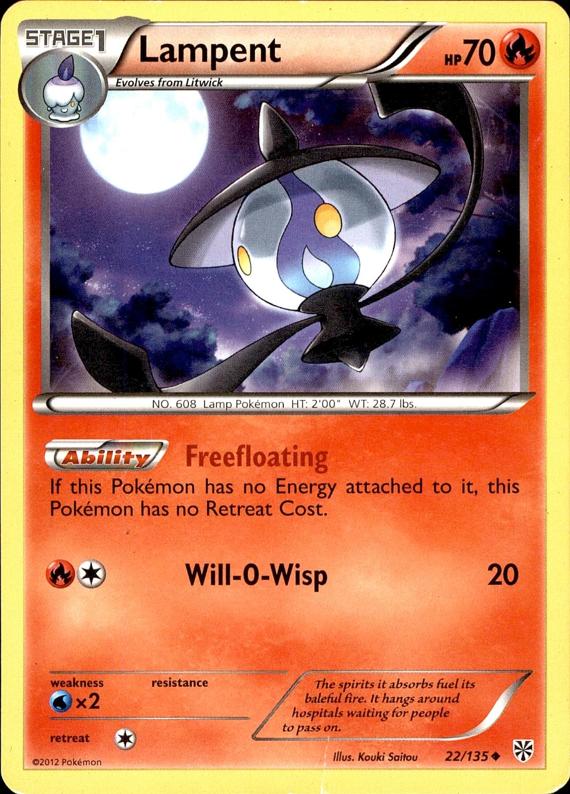 POKEMON LAMPENT 22 PLASMA STORM 135  LP