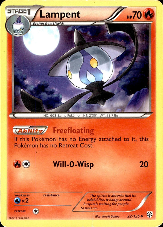 POKEMON LAMPENT 22 PLASMA STORM 135  LP