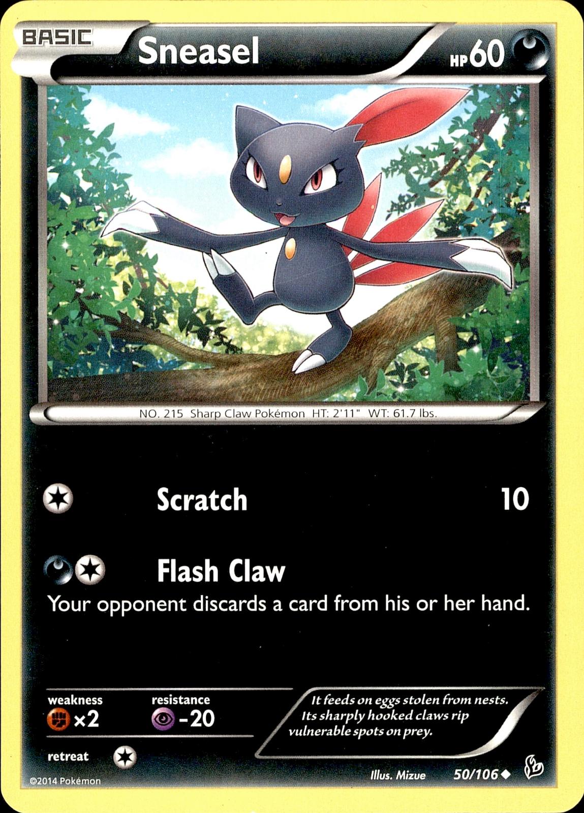 POKEMON SNEASEL 50 FLASHFIRE 106  LP