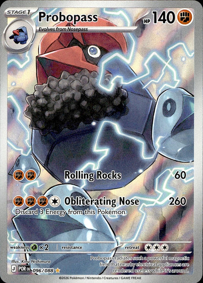 POKEMON PROBOPASS 096/088 PERFECT ORDER HOLO ILLUSTRATION  LP