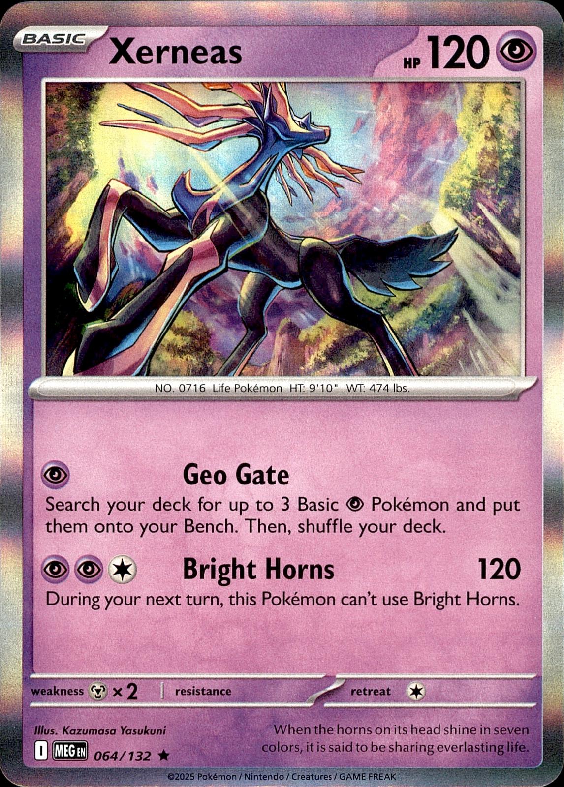 POKEMON XERNEAS 064 MEGA EVOLUTION 132  HOLO LP