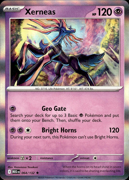 POKEMON XERNEAS 064 MEGA EVOLUTION 132  HOLO LP