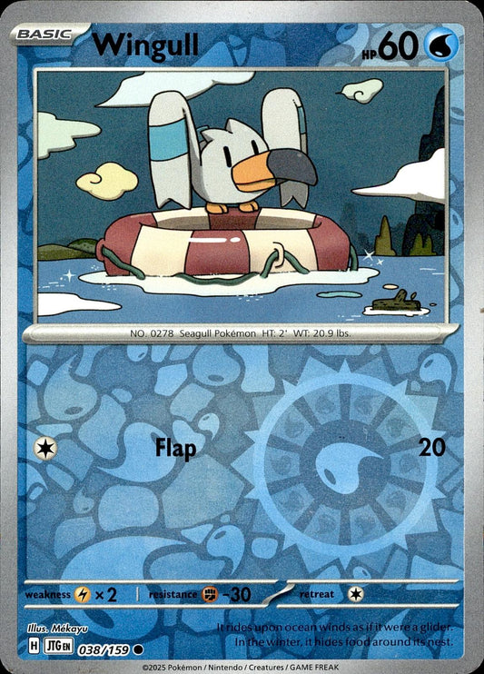 POKEMON WINGULL 038 JOURNEY TOGETHER 159  REVERSE HOLO LP