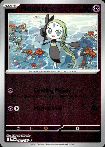 POKEMON MELOETTA 040 PHANTASMAL FLAMES 094  REVERSE HOLO LP