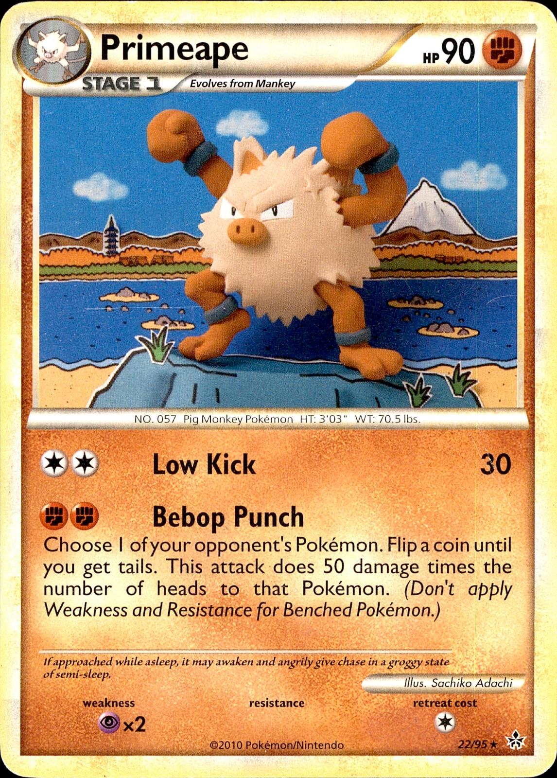 POKEMON PRIMEAPE 22 HGSS LEASHED 95  LP
