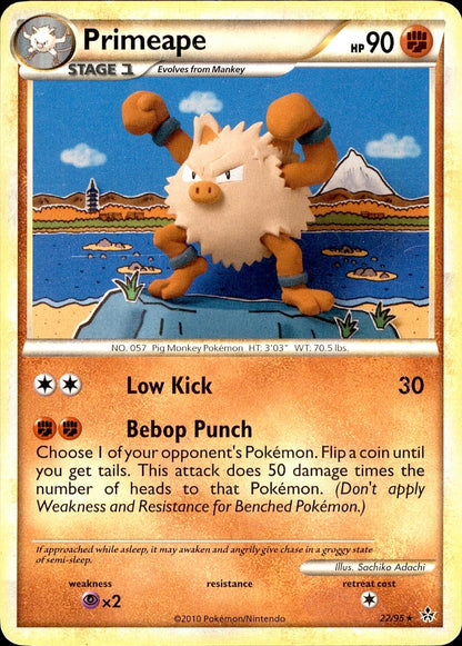 POKEMON PRIMEAPE 22 HGSS LEASHED 95  LP