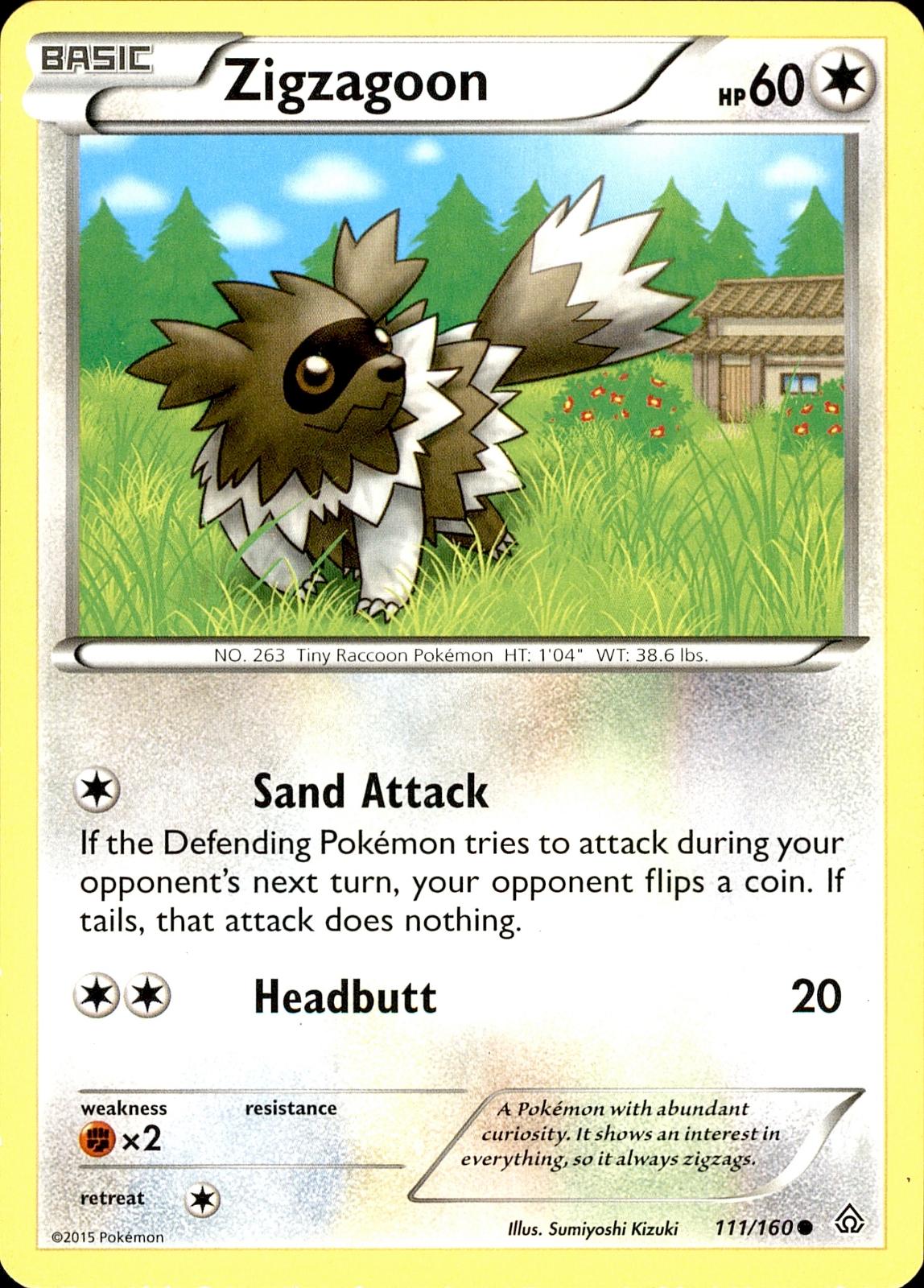 POKEMON ZIGZAGOON 111 PRIMAL CLASH 160  LP