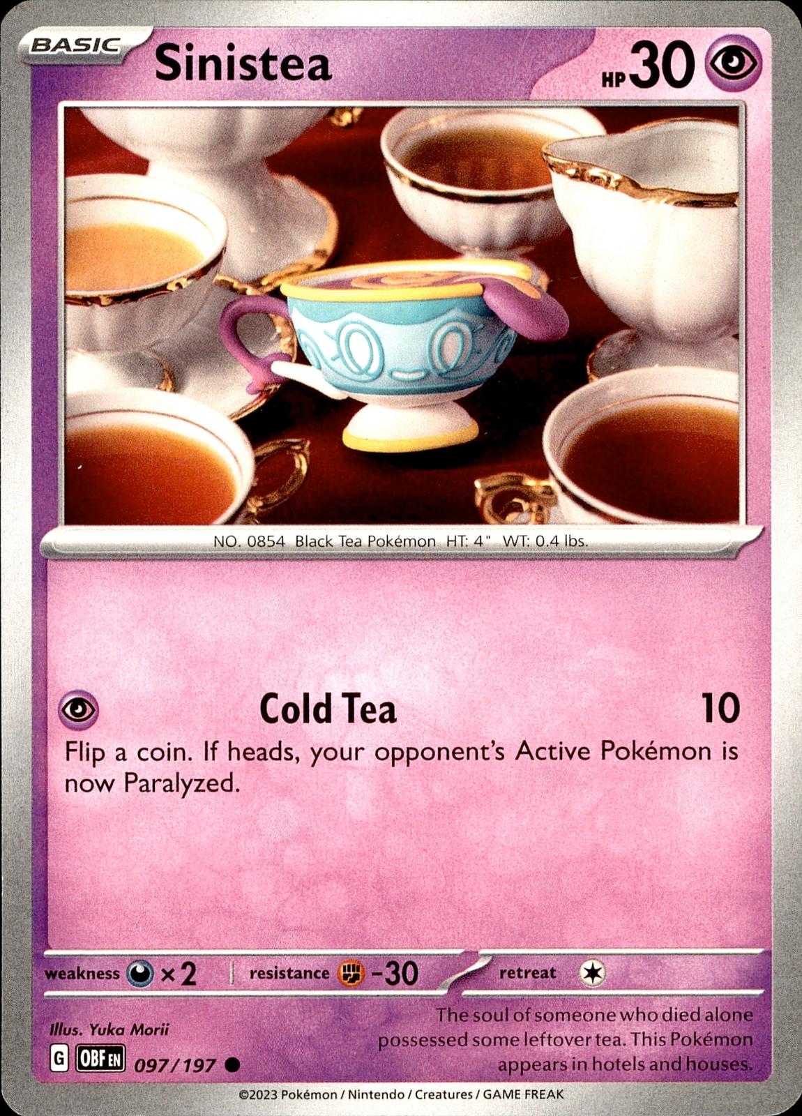 POKEMON SINISTEA 097 OBSIDIAN FLAMES 197  LP
