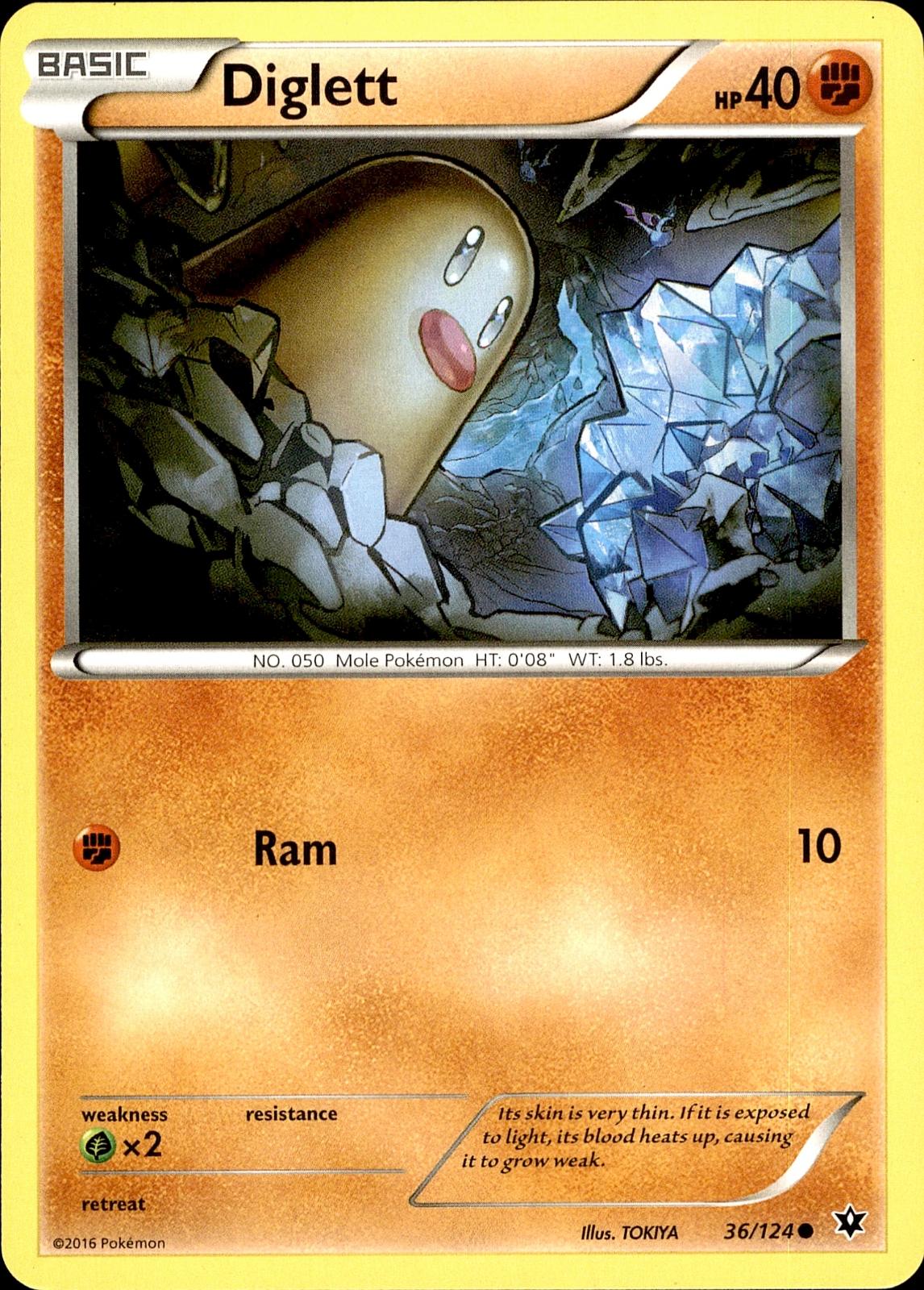 POKEMON DIGLETT 36 FATES COLLIDE 124  LP