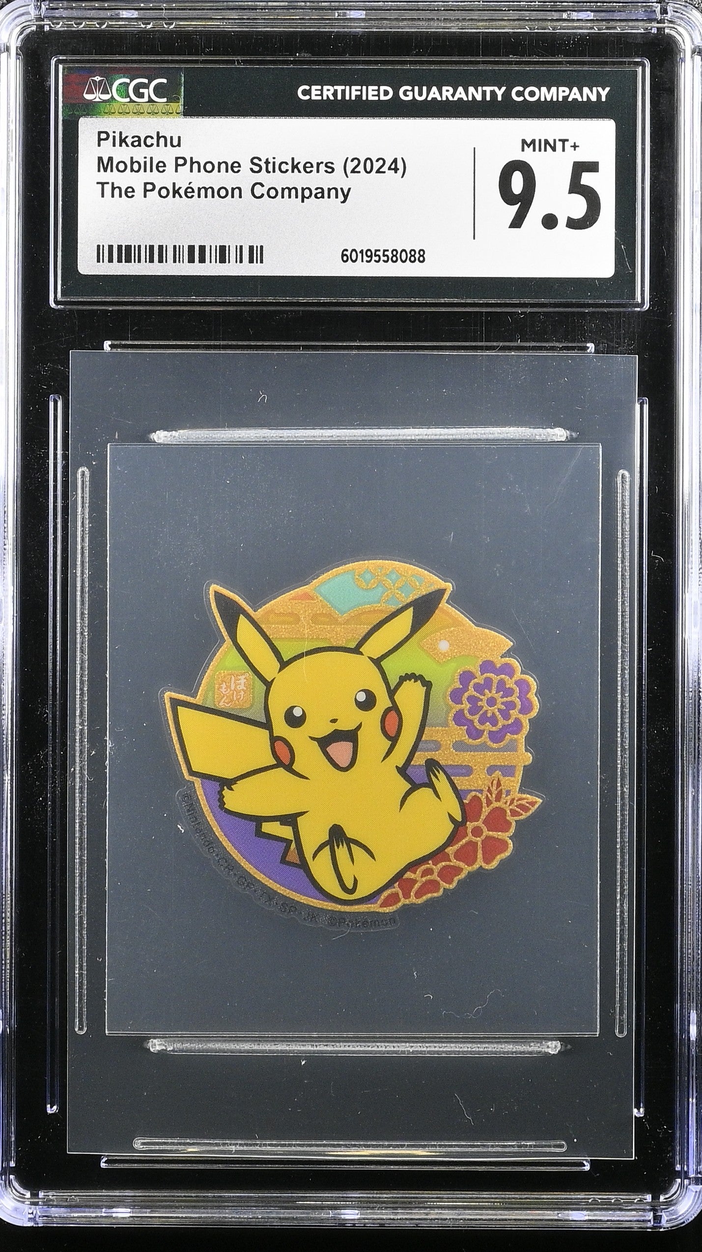  POKEMON MOBILE STICKERS SCREST PIKACHU CGC 9.5