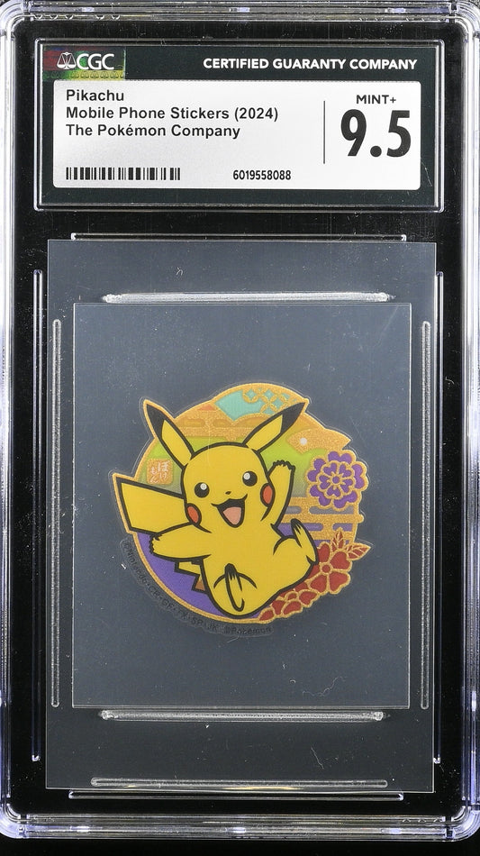 POKEMON MOBILE STICKERS SCREST PIKACHU CGC 9.5