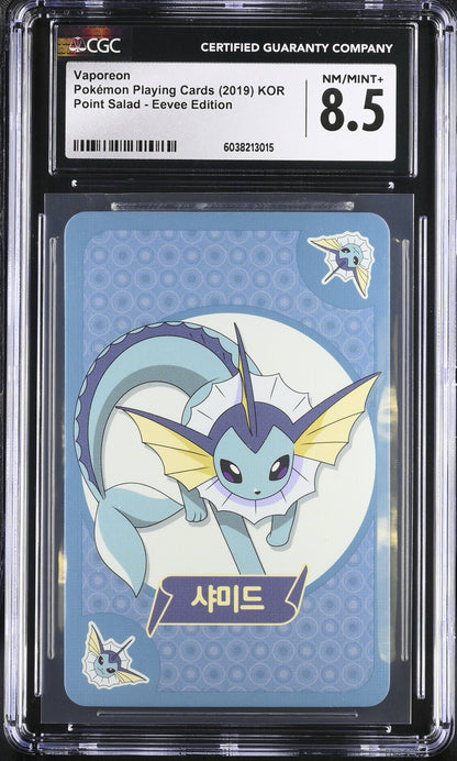 Vaporeon Point Salad - Eevee Edition Pokemon Playing Cards Kor CGC 8.5 Nm/mint+