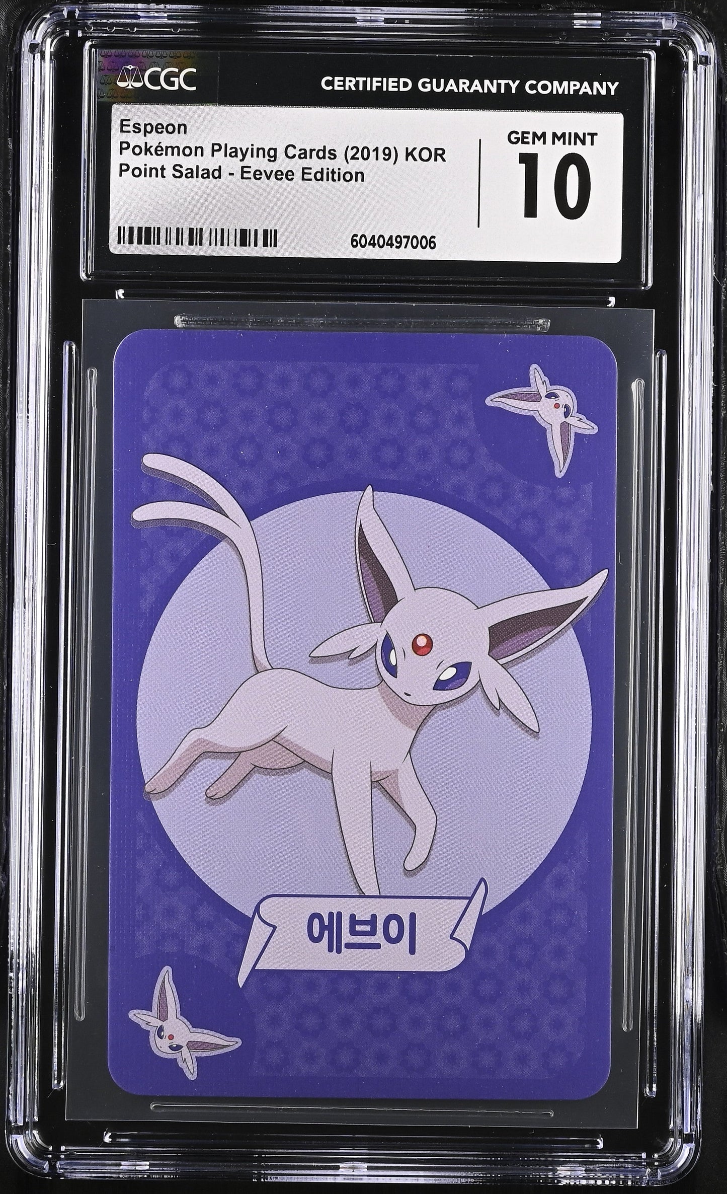 Espeon Point Salad - Eevee Edition Pokemon Playing Cards Kor CGC 10 Gem Mint