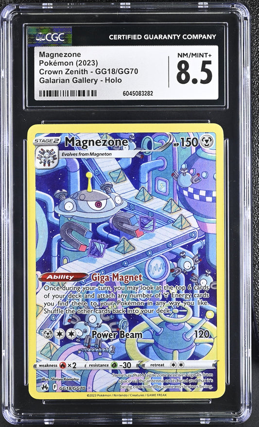 Magnezone GG18/GG70 Galarian Gallery Holo Crown Zenith Pokemon CGC 8.5 Nm/mint+