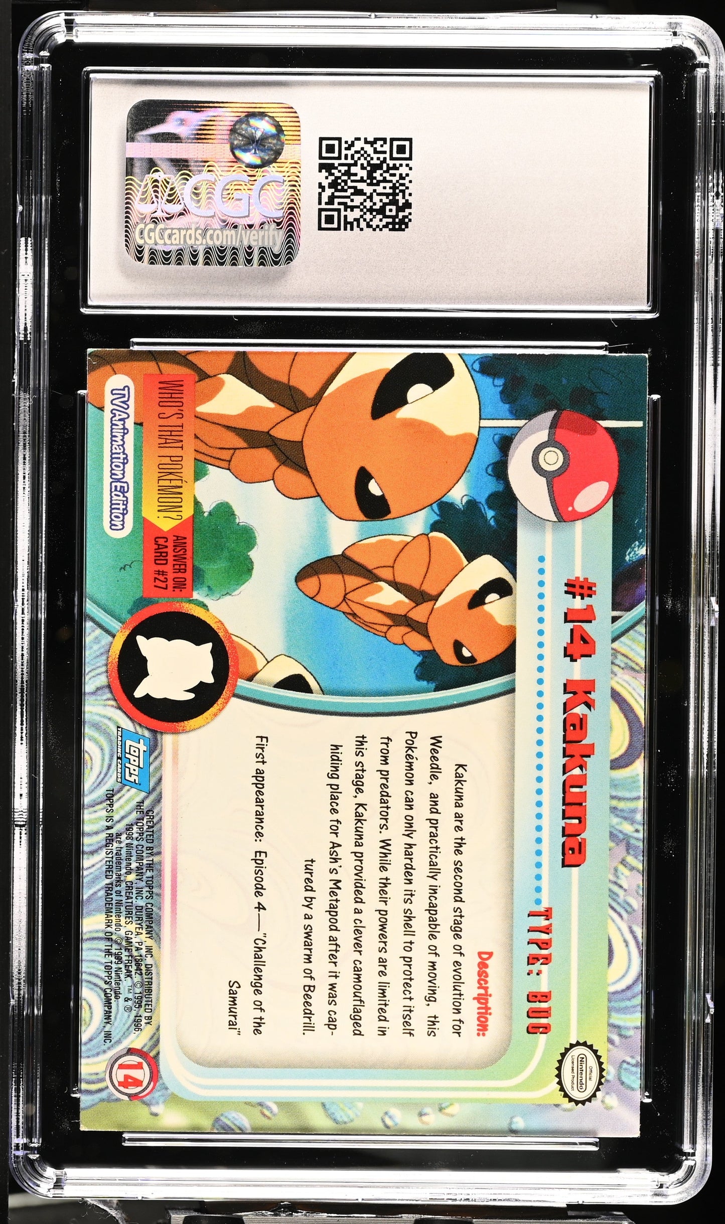 Kaka 14 First Print Series 1 Pokemon Topps CGC 7.5 Near Mint+