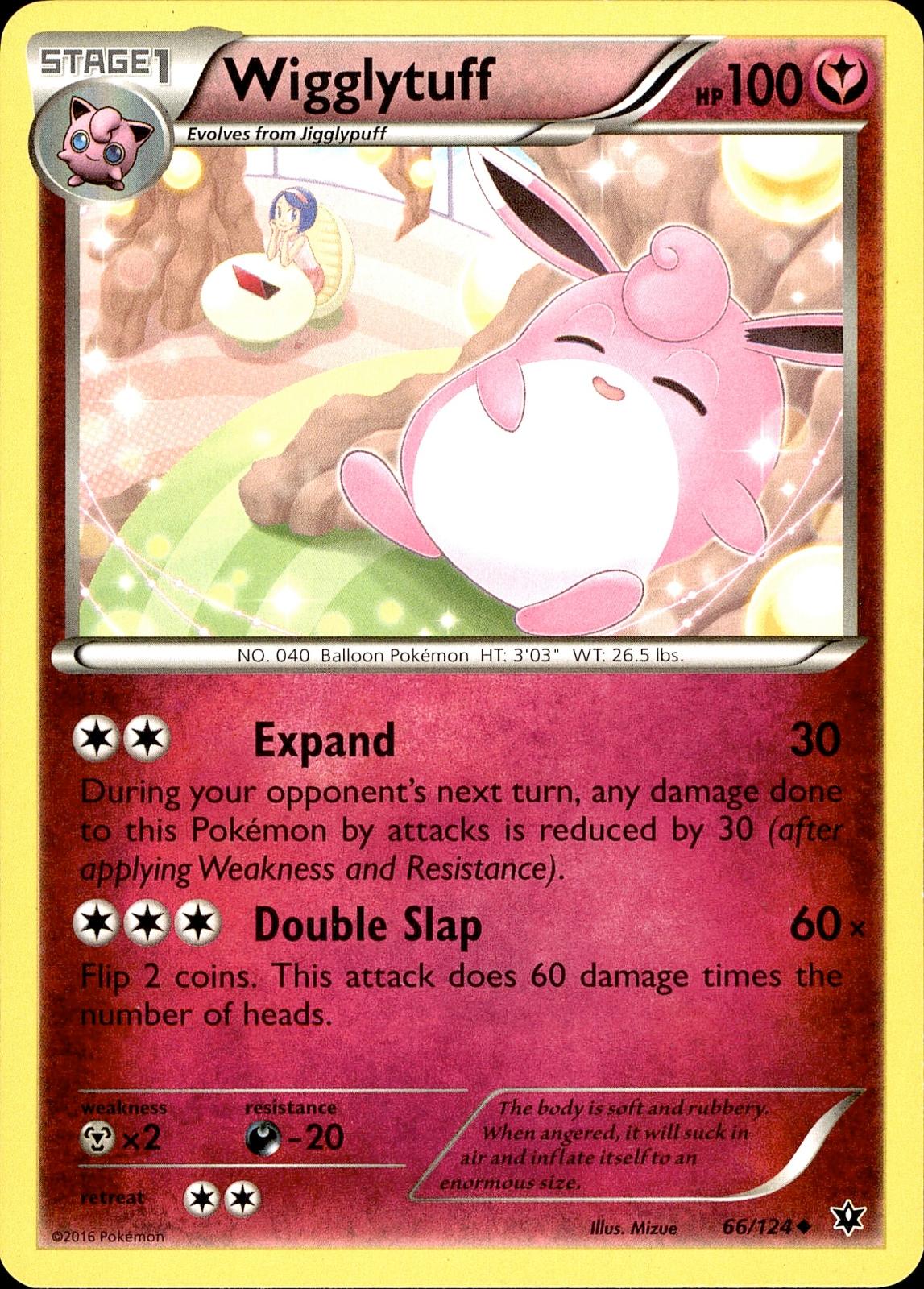POKEMON WIGGLYTUFF 66 FATES COLLIDE 124  LP