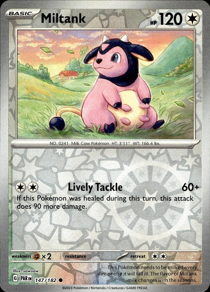 POKEMON MILTANK 147 PARADOX RIFT 182  REVERSE HOLO LP