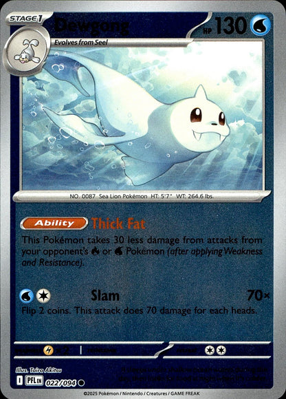 POKEMON DEWGONG 022 PHANTASMAL FLAMES 094  REVERSE HOLO LP