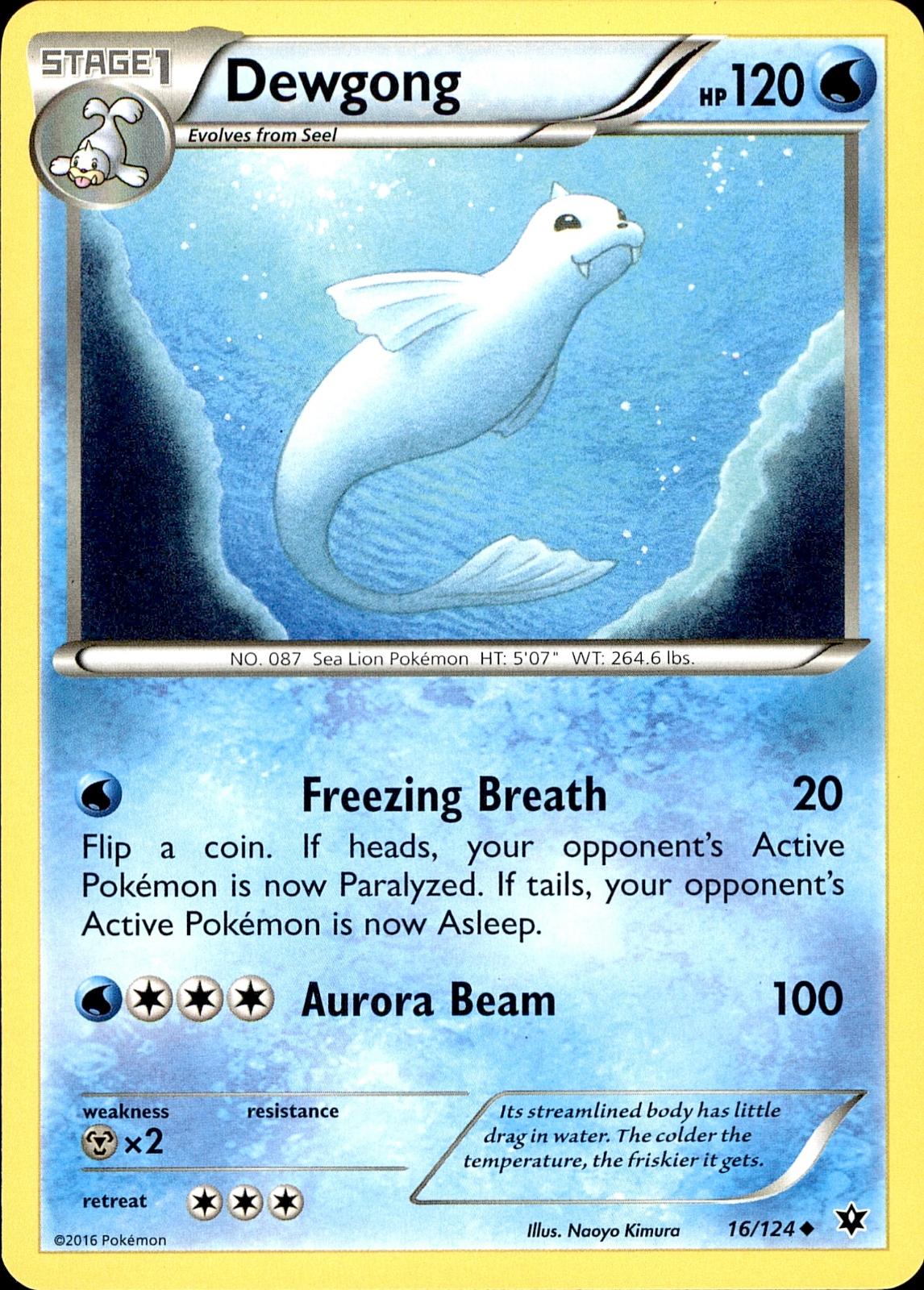 POKEMON DEWGONG 16 FATES COLLIDE 124  LP