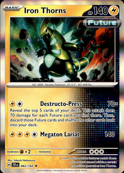 POKEMON IRON THORNS 062 TEMPORAL FORCES 162  REVERSE HOLO LP