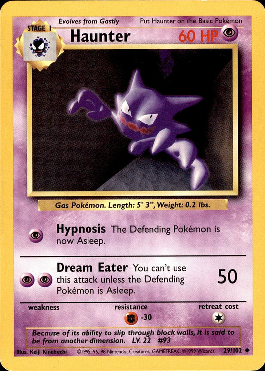 POKEMON HATER 29 BASE SET Unlimited 102  LP