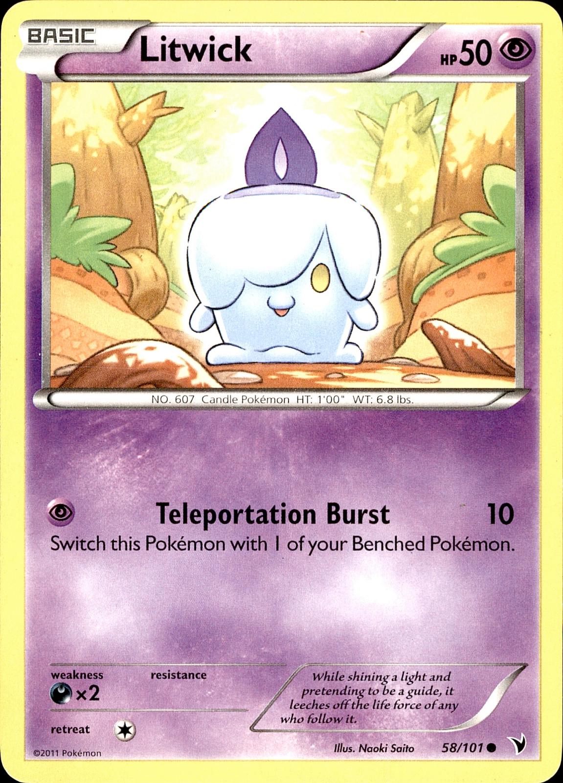 POKEMON LITWICK 58 NOBLE VICTORIES 101  LP