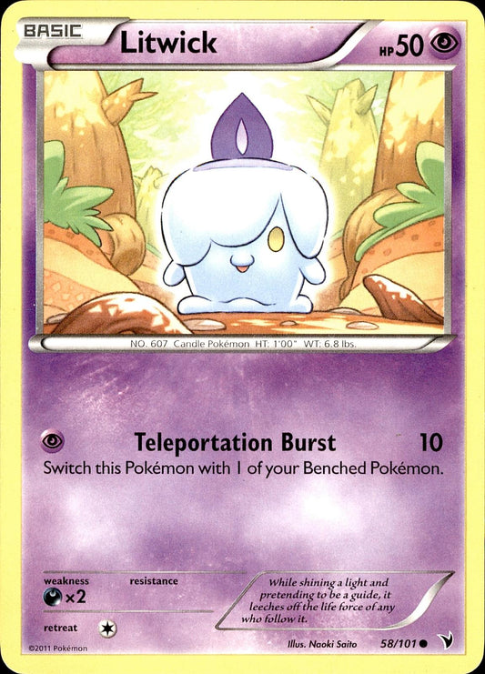 POKEMON LITWICK 58 NOBLE VICTORIES 101  LP
