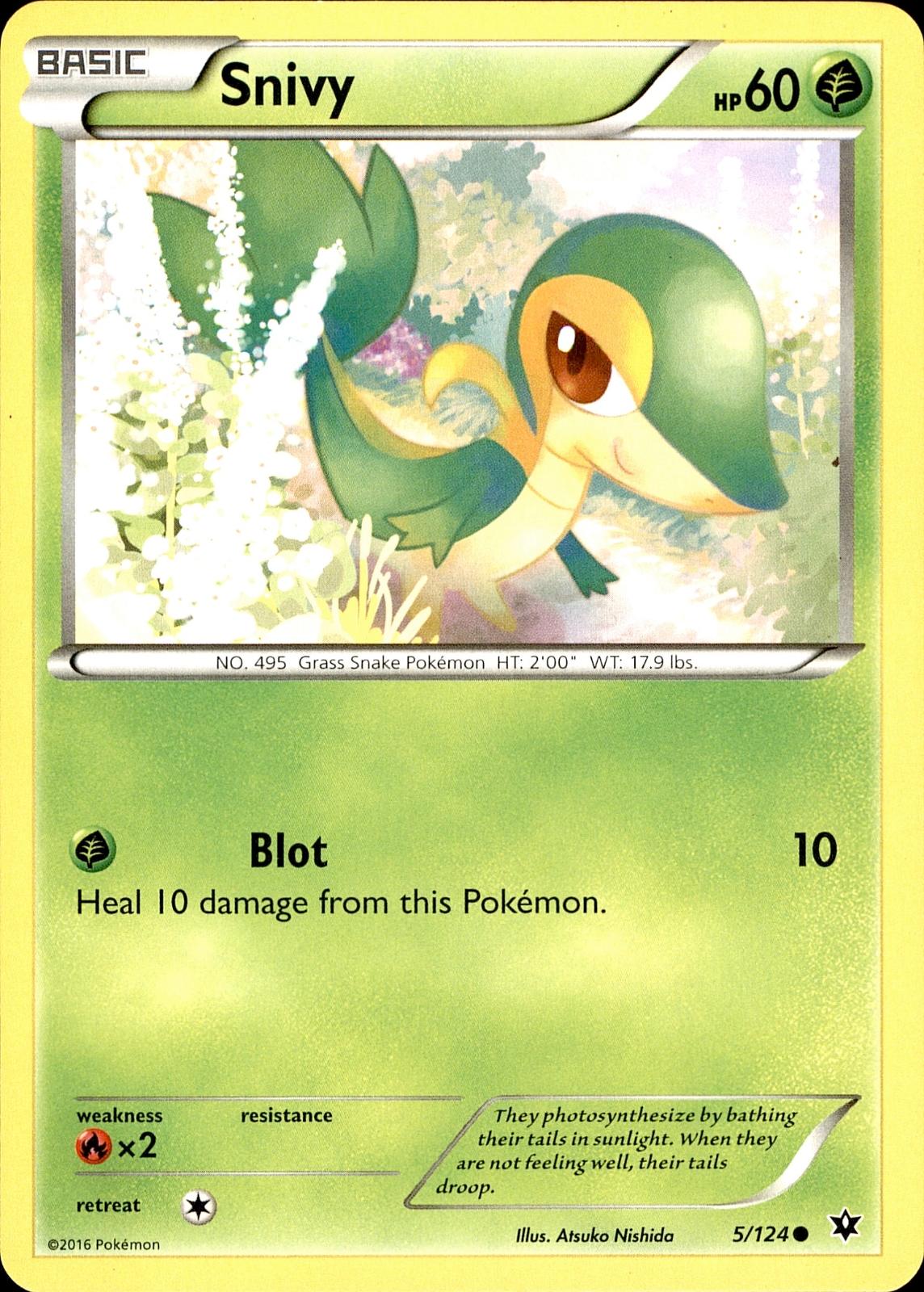 POKEMON SNIVY 5 FATES COLLIDE 124  LP