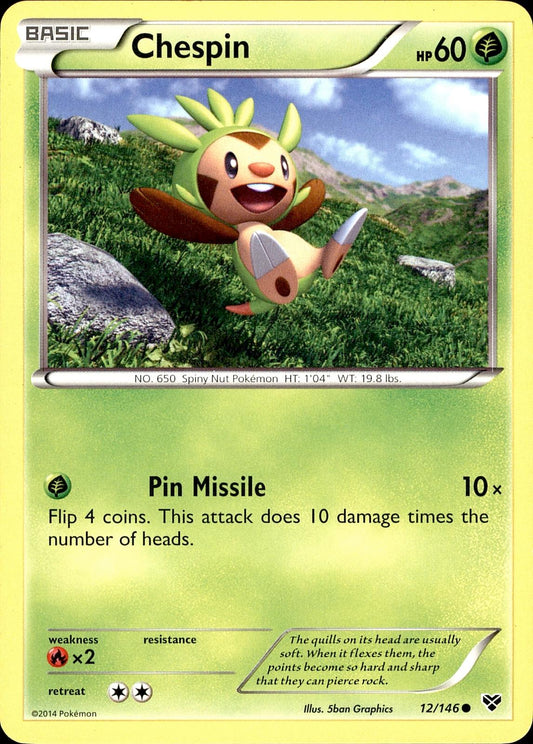 POKEMON CHESPIN 12 XY 146  LP