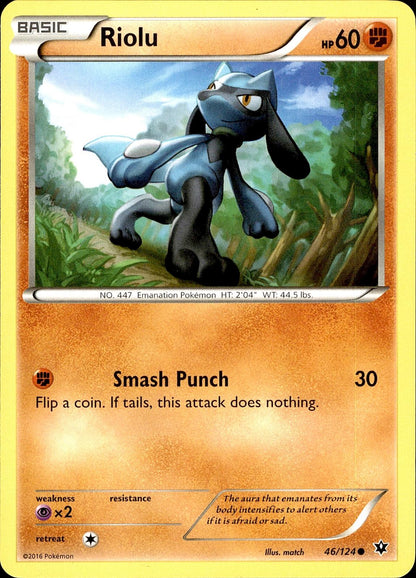 POKEMON RIOLU 46 FATES COLLIDE 124  LP