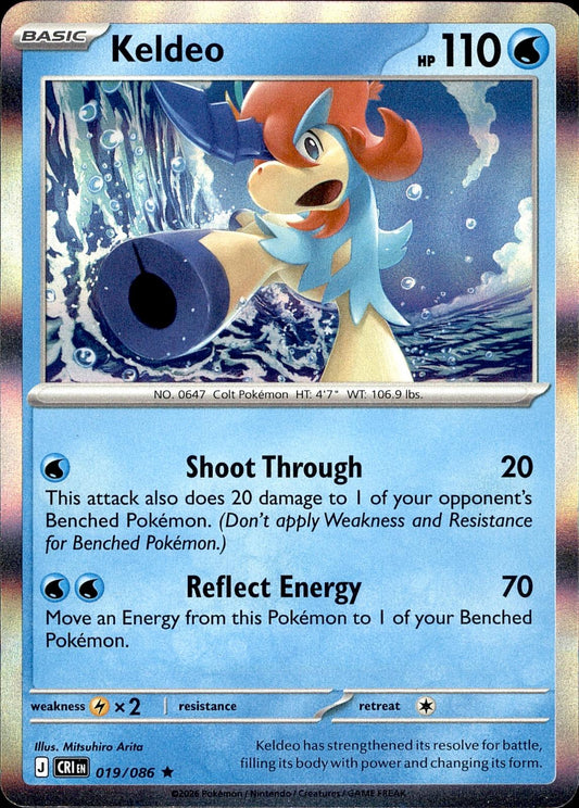 POKEMON KELDEO 019/086 CHAOS RISING  HOLO LP
