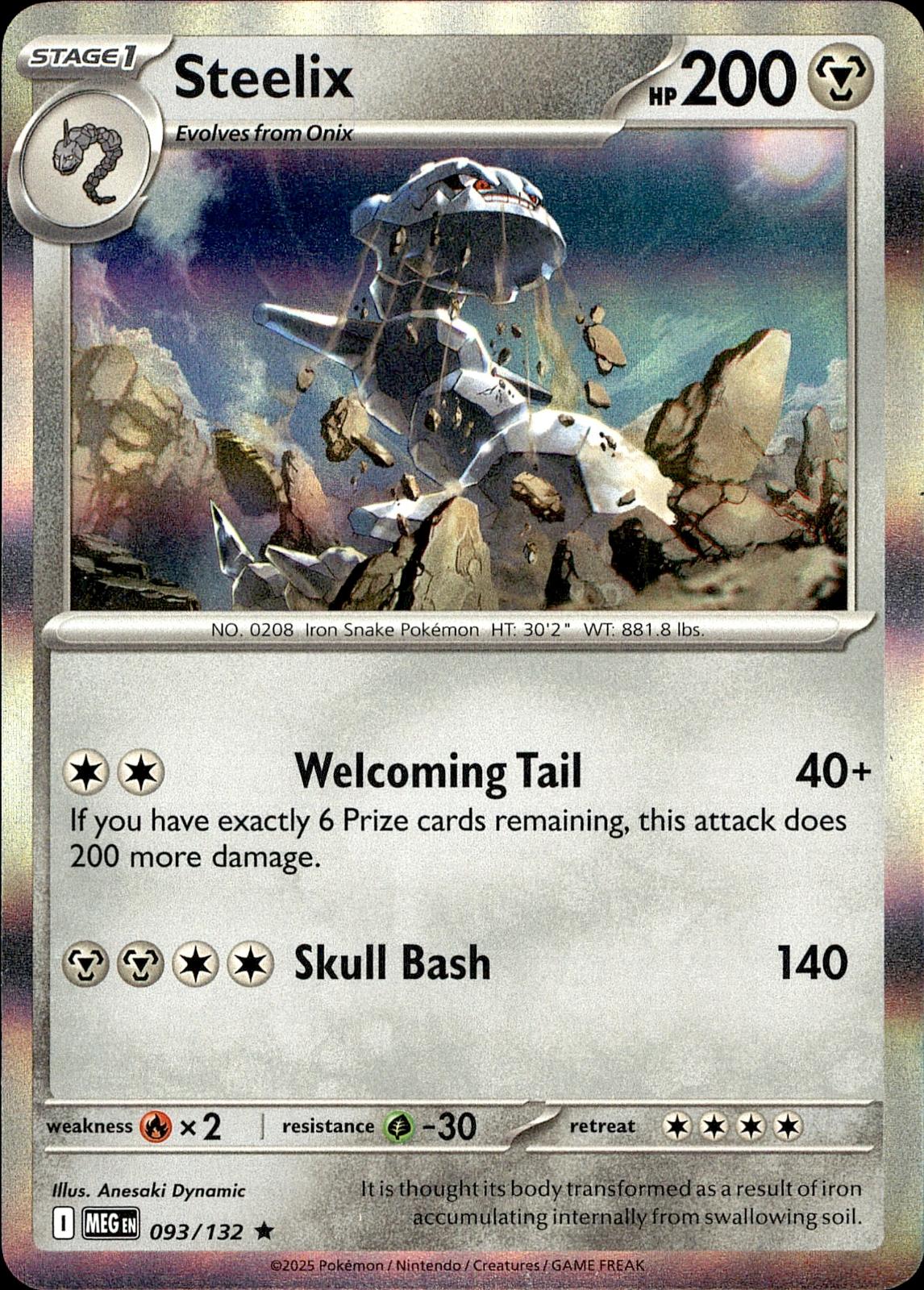 POKEMON STEELIX 093 MEGA EVOLUTION 132  HOLO LP