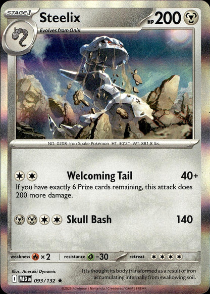 POKEMON STEELIX 093 MEGA EVOLUTION 132  HOLO LP