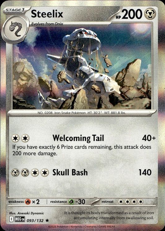 POKEMON STEELIX 093 MEGA EVOLUTION 132  HOLO LP