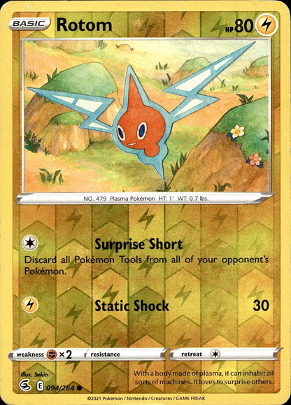 POKEMON ROTOM 094 FUSION STRIKE 264  REVERSE HOLO LP