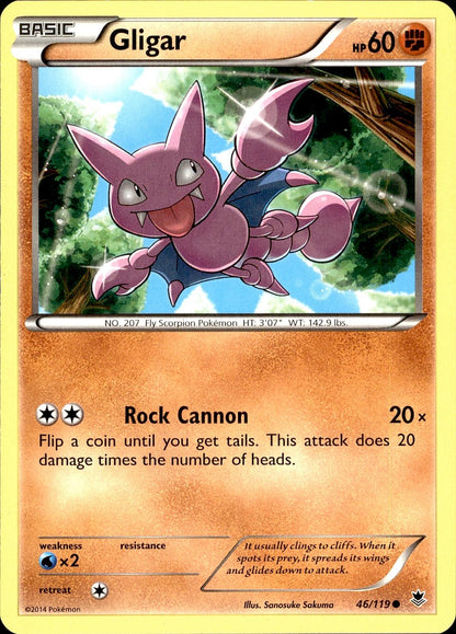 POKEMON GLIGAR 46 PHANTOM FORCES 119  LP