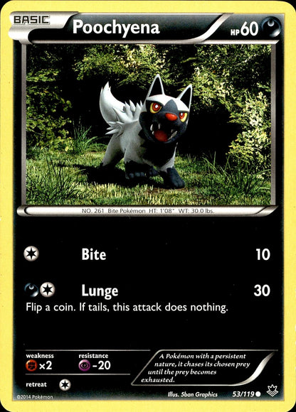 POKEMON POOCHYENA 53 PHANTOM FORCES 119  LP