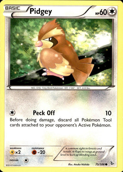 POKEMON PIDGEY 75 FLASHFIRE 106  LP