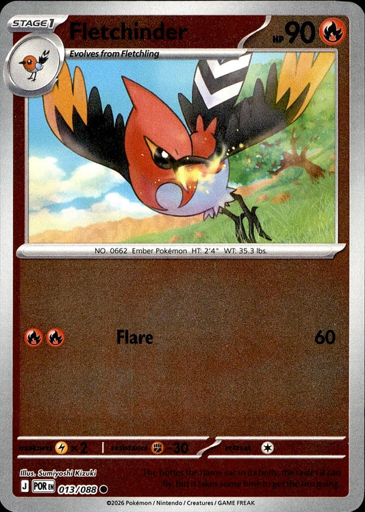 POKEMON FLETCHINDER 013/088 PERFECT ORDER  REVERSE HOLO LP