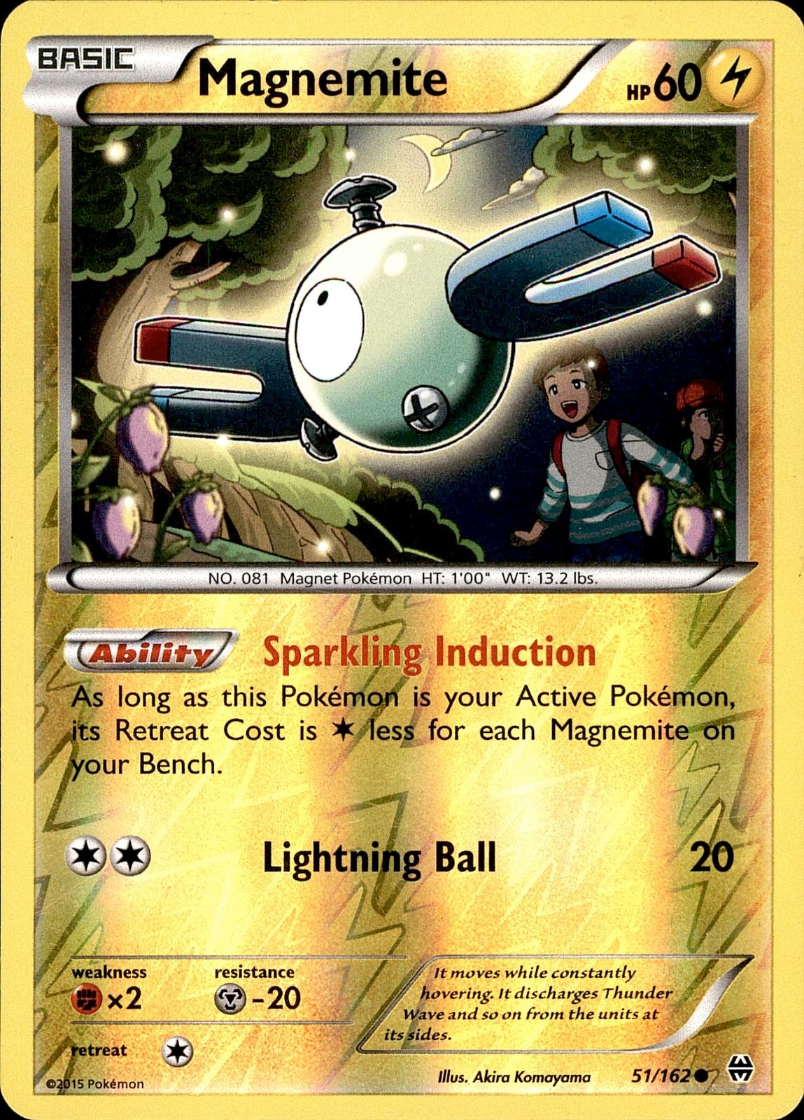 POKEMON MAGNEMITE 51 BREAKTHROUGH 162  REVERSE HOLO LP