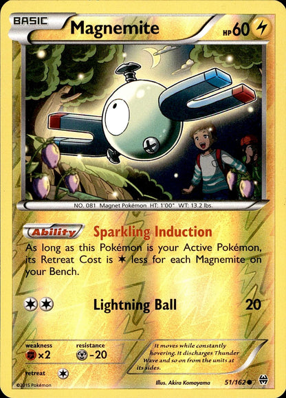 POKEMON MAGNEMITE 51 BREAKTHROUGH 162  REVERSE HOLO LP