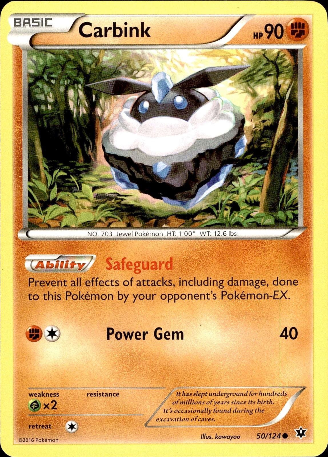 POKEMON CARBINK 50 FATES COLLIDE 124  LP