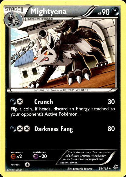 POKEMON MIGHTYENA 54 PHANTOM FORCES 119  LP
